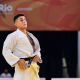 Guilherme Schimidt, com judogi branco, no Campeonato Pan-Americano e da Oceania de judô