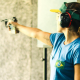 Marina Alves em ação no Campeonato das Américas de tiro esportivo, sem vaga olímpica