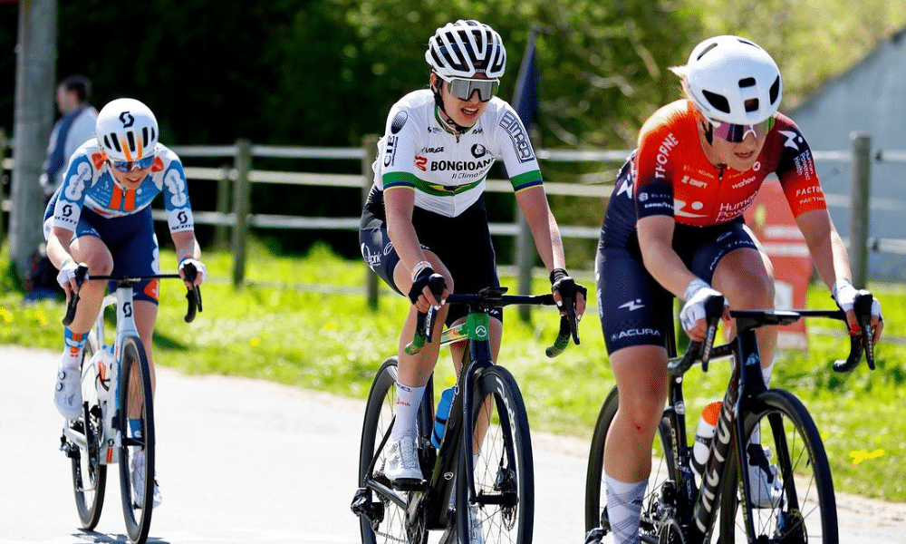 Tota Magalhães em ação na De Brabantse Pijl de ciclismo estrada