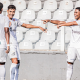 Jogadores do Santos comemorando gol contra Fluminense no Brasileirão sub-20 de futebol