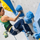 Marina Dias em ação na etapa de Salt Lake da Copa do Mundo de paraescalada (Foto: IFSC Climbing)