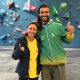 Marina Dias e Igor Silva na etapa de Salt Lake da Copa do Mundo de paraescalada (Foto: Paraclimbing Brasil)
