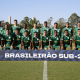 Equipe do Palmeiras posando antes da partida do Brasileiro Sub-20 (Foto: Miguel Schincariol/São Paulo)
