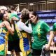 Equipe do Brasil lamentando a derrota no Pré-Olímpico de basquete 3x3 e a perda da vaga para os Jogos Olímpicos de Paris-2024 (Foto: FIBA)