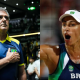 Zé Roberto Guimarães e Ana Paula Henkel, brasileiros eleitos para a classe de 2024 do Hall da Fama do vôlei (Volleyball World e Reprodução/BBC Brasil)