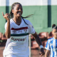 Lurdinha, do Fluminense, celebrando o seu gol no Brasileiro Feminino (Marina Garcia/FFC)