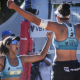 Duda e Ana Patrícia vibram com vitória no Elite 16 de Brasília de vôlei de praia