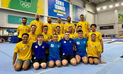 Na imagem, Seleção dos ginastas brasileiros que vão ao Pan.