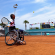 Ymanitu Silva em ação na Copa do Mundo de tênis em cadeira de rodas por equipes