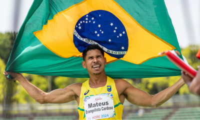 Mateus Evangelista comemora obronze no Mundial de Atletismo Paralímpico