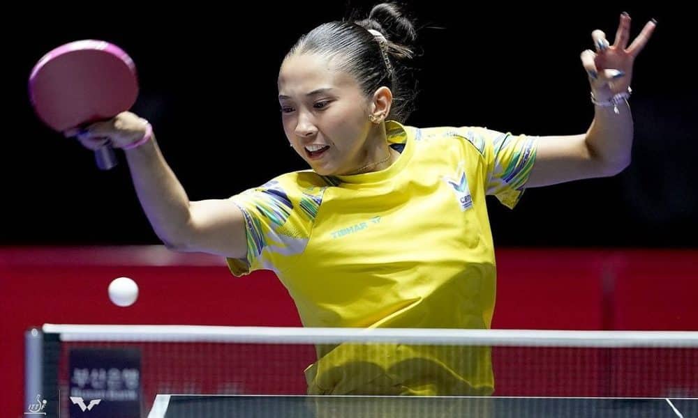 Giulia Takahashi, Karina Senaga, Beatriz Fiore, Julia Hatakeyama, Youth Contender Lima Paris tênis de mesa