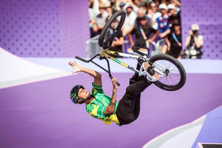 Na imagem, Gustavo Batista de Oliveira, o Bala Loka, durante a disputa da fase classificatória.