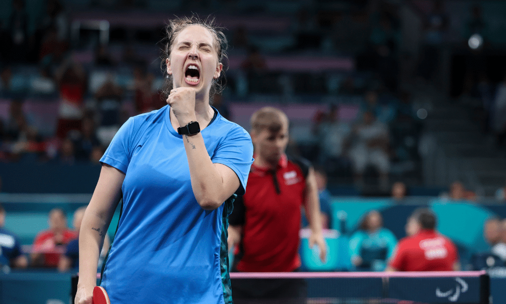 Danielle Rauen no tênis de mesa dos Jogos Paralímpicos de Paris-2024