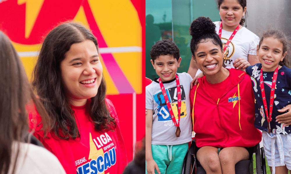 Verônica Hipólito e Raissa Machado, embaixadoras da Liga Nescau e medalhistas em Paris-2024 (Divulgação/Liga Nescau)