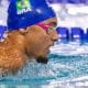 Samuka durante prova do Brasileiro de natação Sub-20