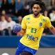 Bryan Monte em quadra pela seleção masculina de handebol do Brasil