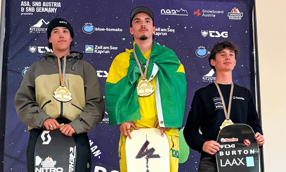 Augustinho Teixeira na Copa Europeia de Snowboard