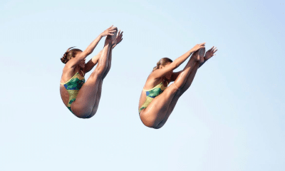 Luana Lira e Anna Lucia Santos trampolim 3m saltos ornamentais Jogos Pan-Americanos Santiago-2023 - Mundial de Doha saltos ornamentais mundial de esportes aquáticos singapura