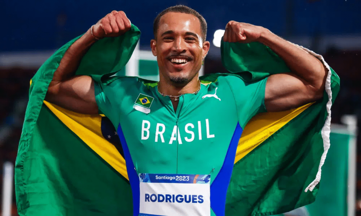 Eduardo de Deus durante um Meeting de atletismo