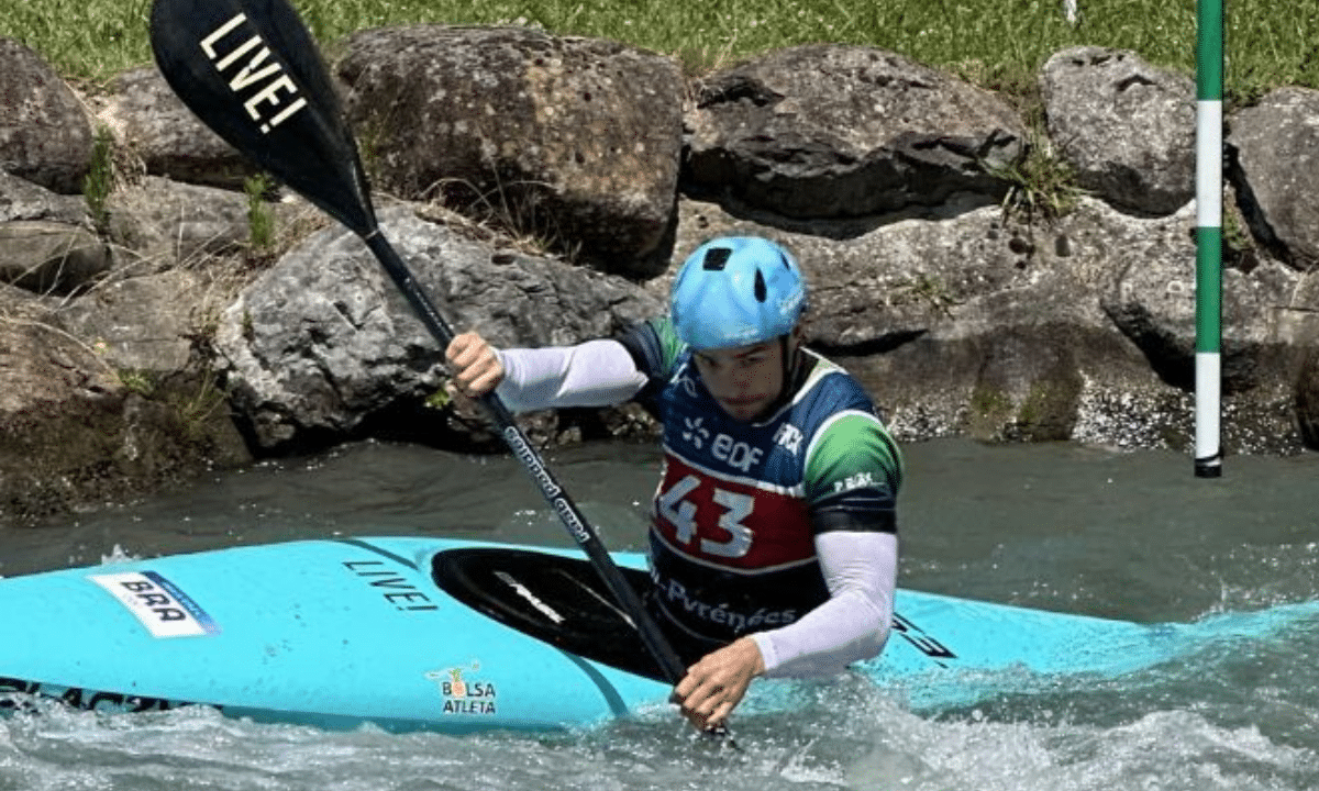 Pepê Gonçalves, que também esteve em Praga, durante a Etapa de Pau da Copa do Mundo de canoagem slalom