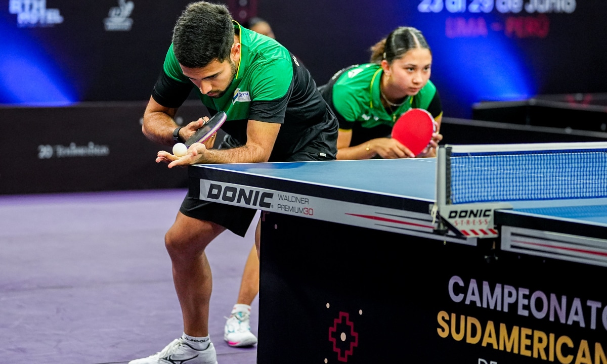 Guilherme Teodoro e Giulia Takahashi - Brasileiros do Tênis de Mesa no Sul-Americano - Medalha de Prata