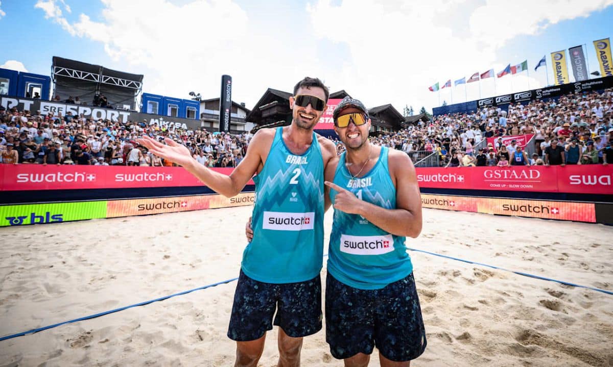 André e George vão disputar a medalha de bronze no Elite 16 de Gstaad de vôlei de praia