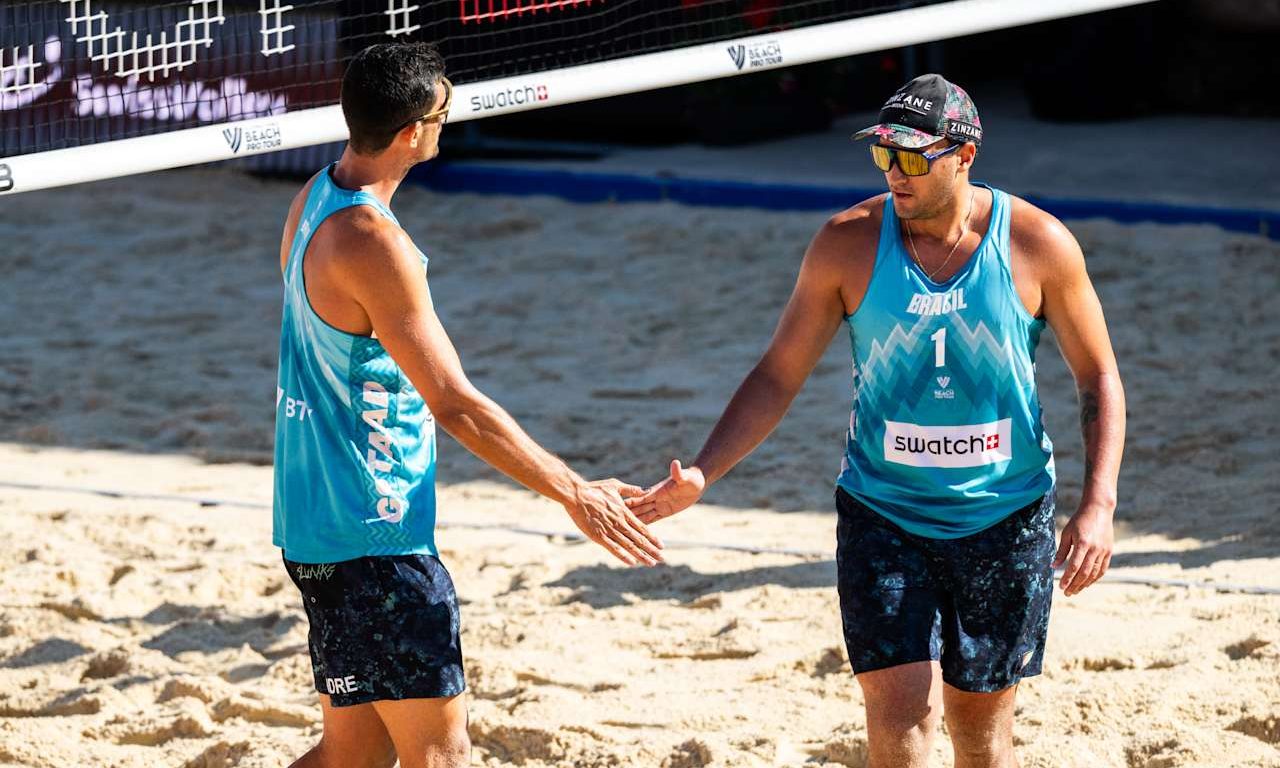 André e George vôlei de praia Elite 16 de Gstaad