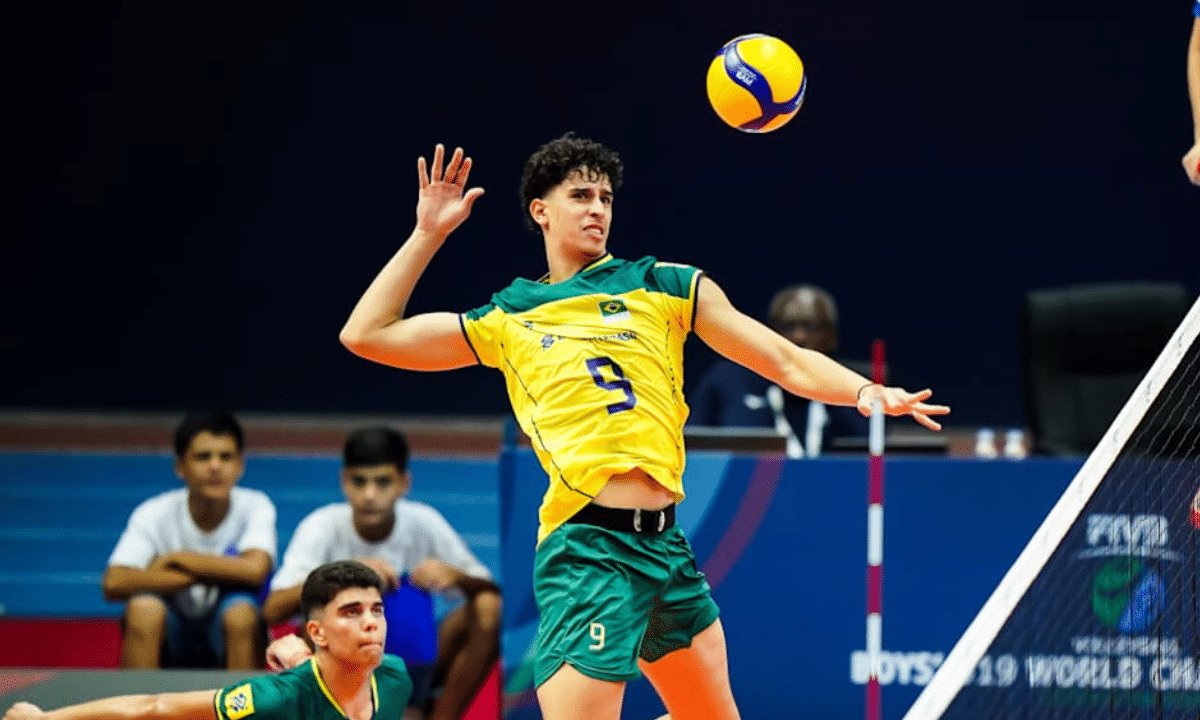 Brasil x Finlândia no Mundial Sub-19 de vôlei masculino