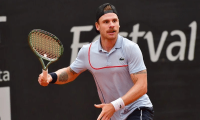 Karue Sell em partida do Challenger de Cary Challenger de Chicago
