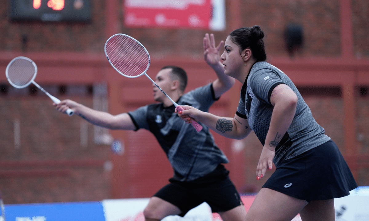 Rogério Oliveira e Edwarda Oliveira no Internacional do País de Gales de Parabadminton Internacional do Japão de parabadminton