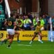 Ao entrar em campo contra a África do Sul, Edna Santini se tornou a primeira atleta do mundo a jogar todos os principais torneios mundiais de rúgbi