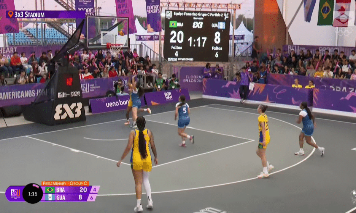 Brasil estreia com vitória e derrota no basquete 3x3 do Pan Júnior