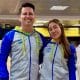 Flávia Souza ao ;l;ado do treinador Almir Claudino no Mundial Sub-19 de pentatlo moderno