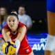 França, de Helena Cazaute, se classificou para as oitavas de final com a vitória sobre a Grécia (Volleyball World)