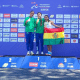 Nubia de Oliveira no top do pódio da meia maratona no Sul-Americano de Corridas de Rua