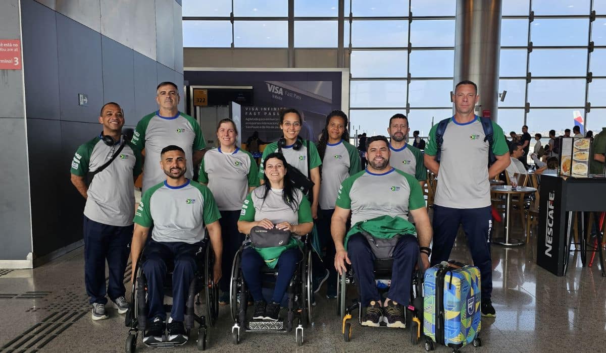 Seleção brasileira embarca para a Coreia do Sul para disputar o Mundial de paraesgrima