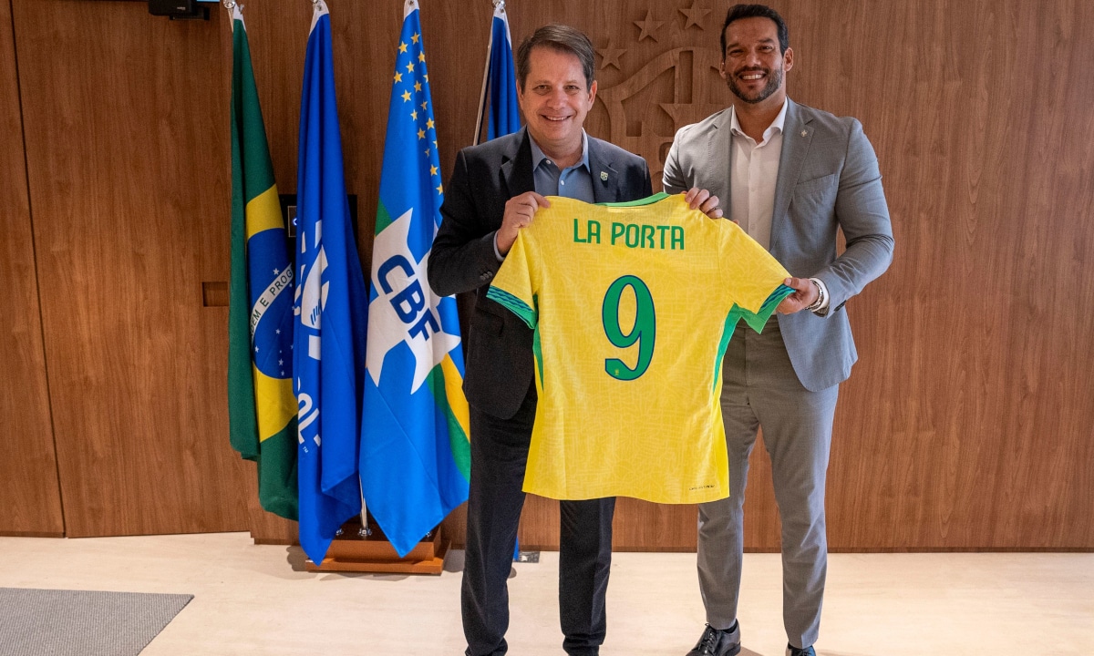 Samir Xaud, da CBF, e Marco La Porta, do COB, se reuniram por objetivos em comum do esporte brasileiro