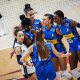 Itália comemora ponto contra Turquia no Mundial de Vôlei feminino