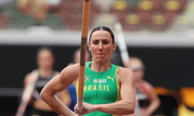 Juliana Campos atleta do salto com vara do Brasil no Mundial de atletismo