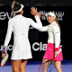 Laura Pigossi e Ingrid Martins comemoram ponto na semifinal do SP Open