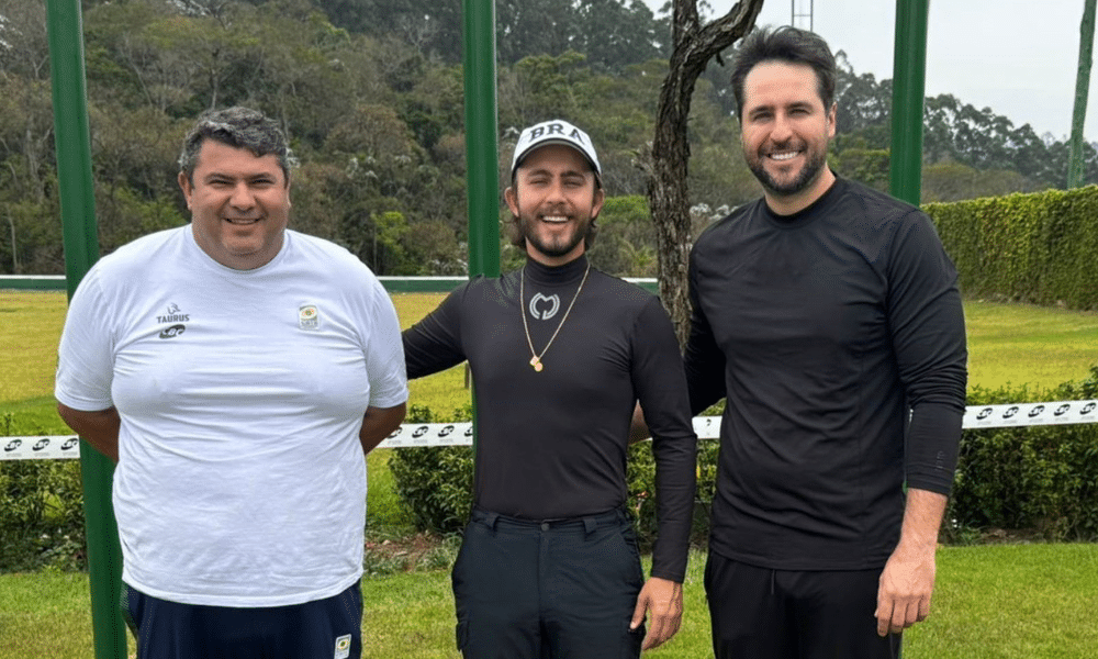 Enéias Mendes Leonardo Lustoza e Lucas Bellenzier fossa olímpica mundial de tiro esportivo mundial de tiro ao prato brasil