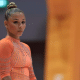 Flávia Saraiva na trave no Mundial de Ginástica Artística Jakarta 2025