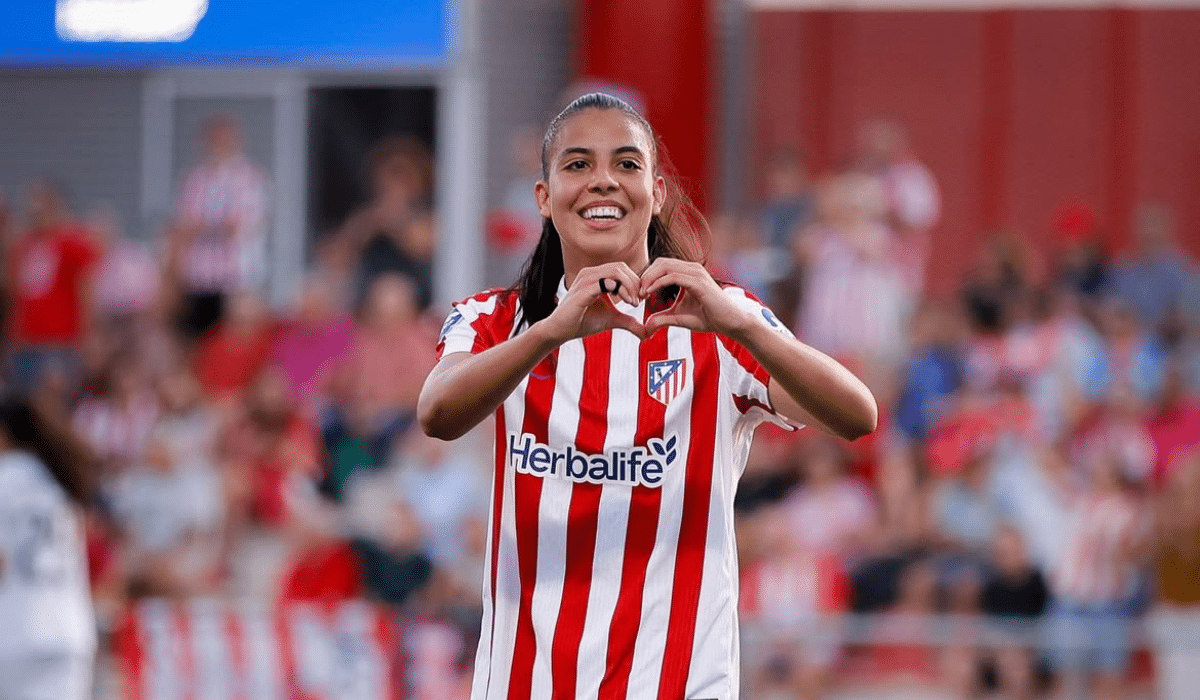 Lauren, autora do gol do Atlético de Madri contra o Bilbao