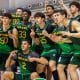 Na imagem, jogadores do Brasil comemorando o título Sub-17.