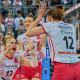 Daniela Chechetto, camisa 12, em jogo pelo Lodz