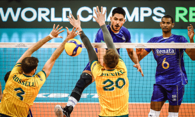 Adriano Xavier e Judson tiveram boas atuações pelo Vôlei Renata em derrota diante do poderoso vice-campeão europeu no Mundial (Foto: FIVB/Divulgação)