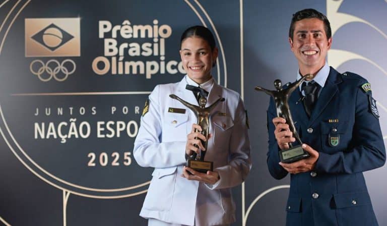 MAria Clara Pacheco e Caio Bonfim foram eleitos os atletas do ano no Prêmio Brasil Olímpico