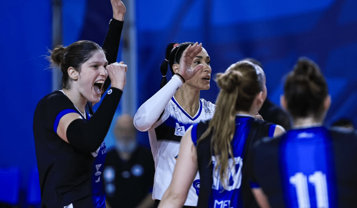 O Pinheiros, de Jaqueline, venceu em rodada da Superliga B (Foto: Foto: Ricardo Bufolin/Pinheiros)