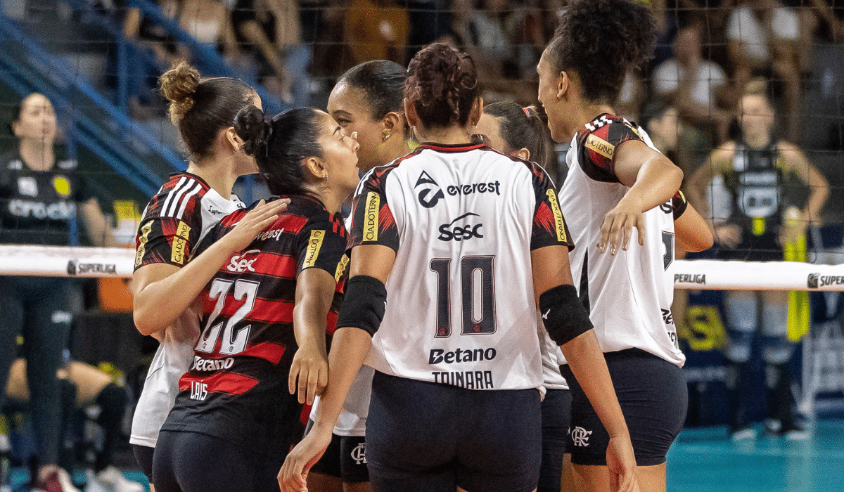 Sesc Flamengo segue na liderança da Superliga (Foto: Bruno Cunha/Praia Clube)