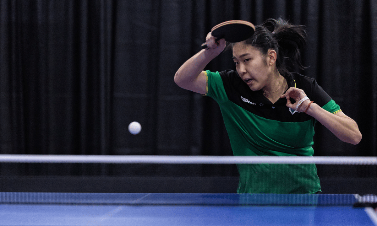 Karina Shiray na Copa América de tênis de mesa